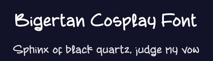 Bigertan Cosplay Font by perspectype — Display Font — thumbnail 2