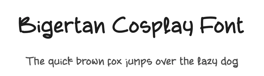 Bigertan Cosplay Font by perspectype — Display Font