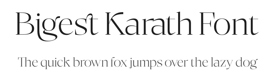Bigest Karath Font by timelesstype.co — Serif Font