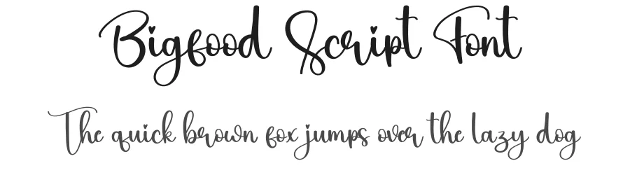 Bigfood Script Font by creativeletter — Script Handwritten Font