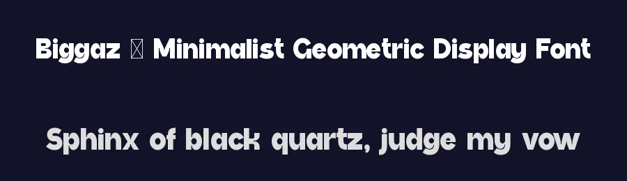 Biggaz – Minimalist Geometric Display Font by Rautan Studio — Decorative Font — thumbnail 2