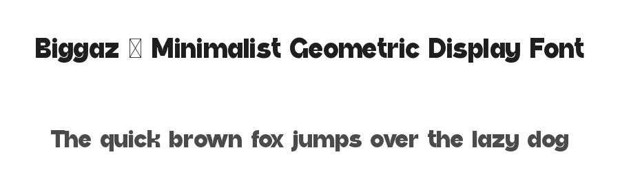 Biggaz – Minimalist Geometric Display Font by Rautan Studio — Decorative Font