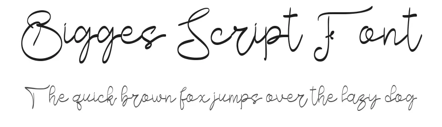 Bigges Script Font by Canden Meutuah — Script Handwritten Font