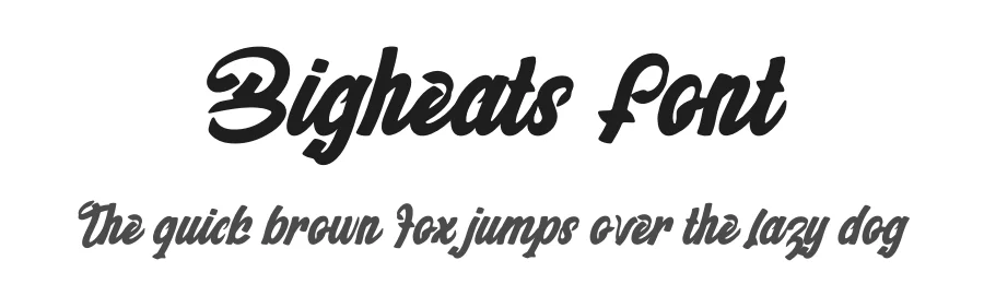 Bigheats Font by NuType β Script Handwritten Font