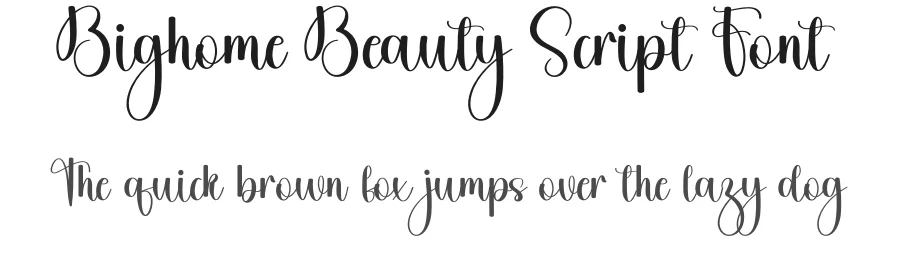 Bighome Beauty Script Font by freshtypeink — Script Handwritten Font