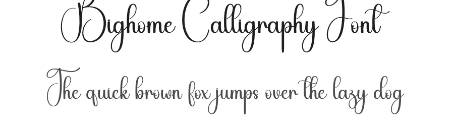 Bighome Calligraphy Font by creativeletter — Script Handwritten Font