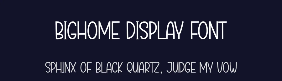 Bighome Display Font by creativeletter — Display Font — thumbnail 2