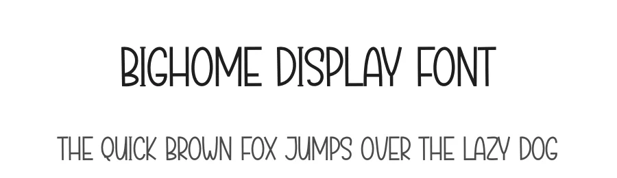 Bighome Display Font by creativeletter — Display Font