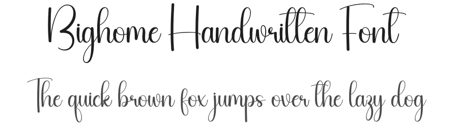 Bighome Handwritten Font by creativeletter — Script Handwritten Font