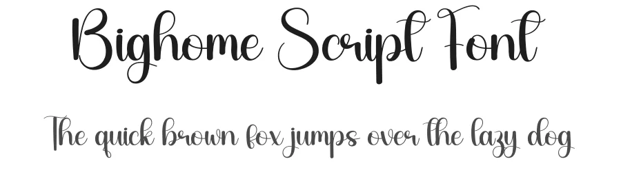 Bighome Script Font by creativeletter — Script Handwritten Font