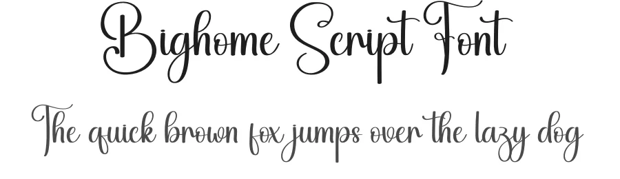 Bighome Script Font by creativeletter — Script Handwritten Font