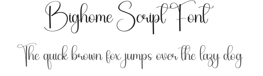 Bighome Script Font by creativeletter — Script Handwritten Font