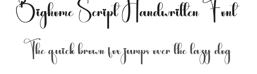 Bighome Script Handwritten Font by andikastudio — Script Handwritten Font