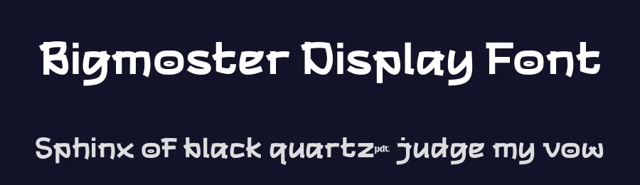 Bigmoster Display Font by productype — Display Font — thumbnail 2