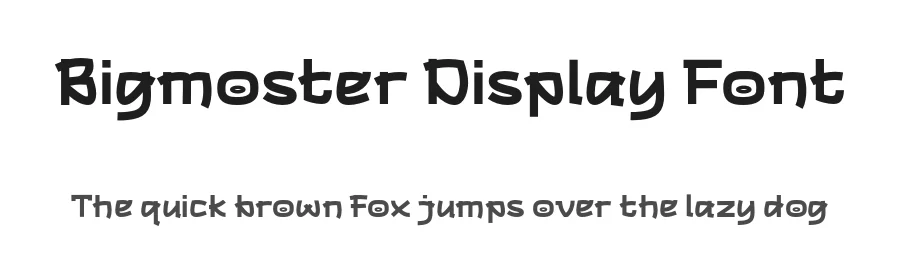 Bigmoster Display Font by productype — Display Font