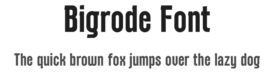 Bigrode Font by Sronstudio — Display Font