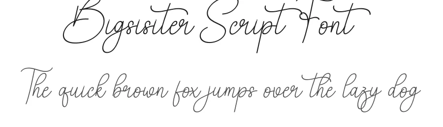 Bigsisiter Script Font by creativeletter — Script Handwritten Font