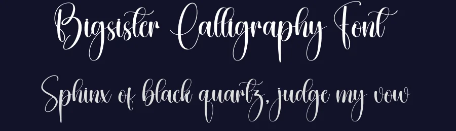 Bigsister Calligraphy Font by creativeletter — Script Handwritten Font — thumbnail 2