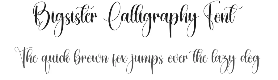 Bigsister Calligraphy Font by creativeletter — Script Handwritten Font