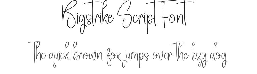 Bigstrike Script Font by creativeletter — Script Handwritten Font