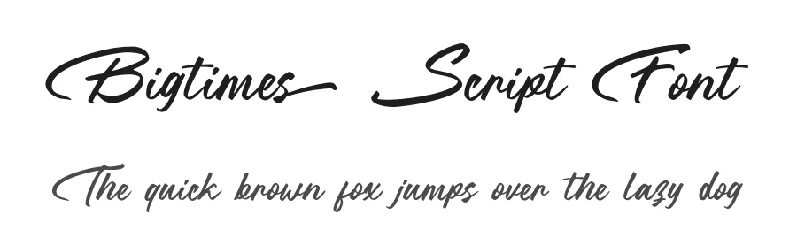 Bigtimes Script Font by Khurasan — Script Handwritten Font