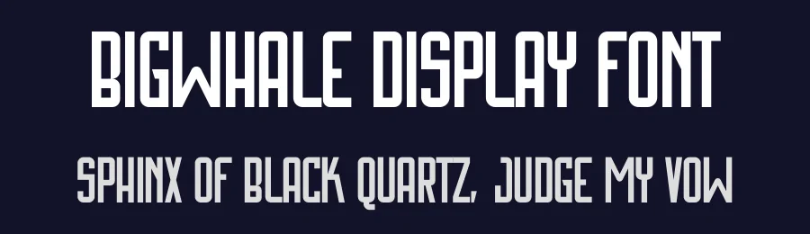 Bigwhale Display Font by Rodrigo Vargas — Sans Serif Font — thumbnail 2
