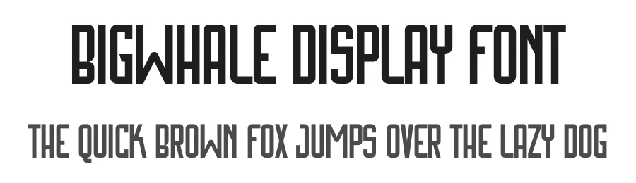 Bigwhale Display Font by Rodrigo Vargas — Sans Serif Font