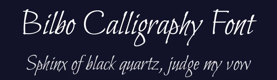 Bilbo Calligraphy Font by TypeSETit — Script Handwritten Font — thumbnail 2