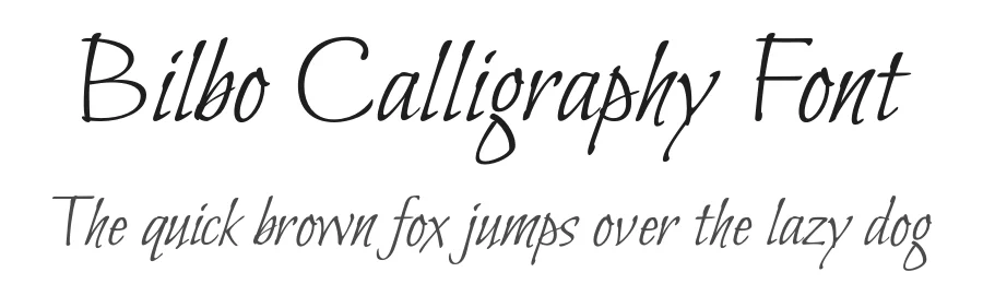 Bilbo Calligraphy Font by TypeSETit — Script Handwritten Font