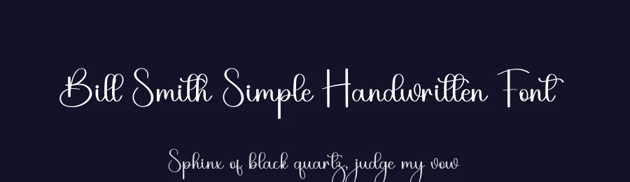 Bill Smith Simple Handwritten Font by freshtypeink — Script Handwritten Font — thumbnail 2