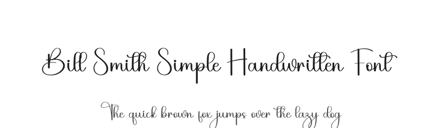 Bill Smith Simple Handwritten Font by freshtypeink — Script Handwritten Font