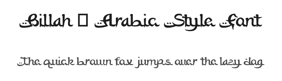 Billah – Arabic Style Font by afkaristudio — Script Handwritten Font
