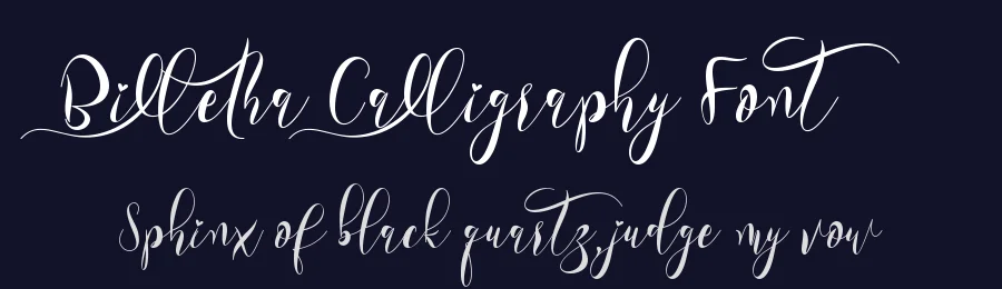 Billetha Calligraphy Font by Yoga Letter — Script Handwritten Font — thumbnail 2