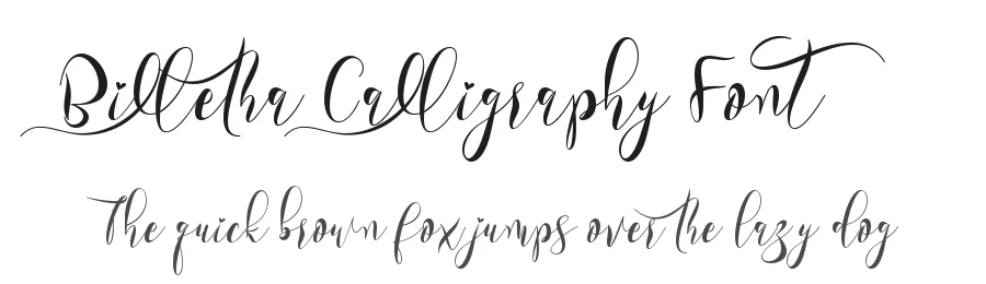 Billetha Calligraphy Font by Yoga Letter — Script Handwritten Font