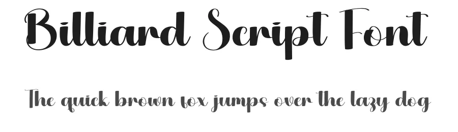 Billiard Script Font by andikastudio — Script Handwritten Font