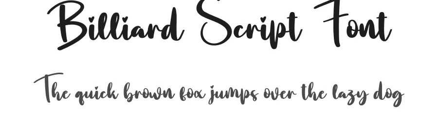 Billiard Script Font by creativeletter — Script Handwritten Font