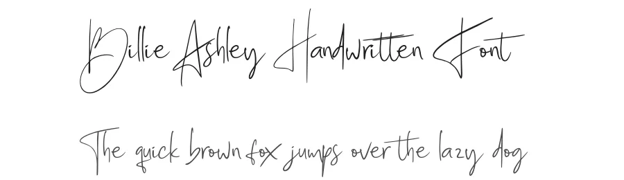 Billie Ashley Handwritten Font by Mozarella — Script Handwritten Font