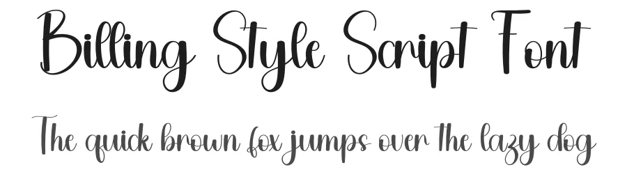 Billing Style Script Font by freshtypeink — Script Handwritten Font