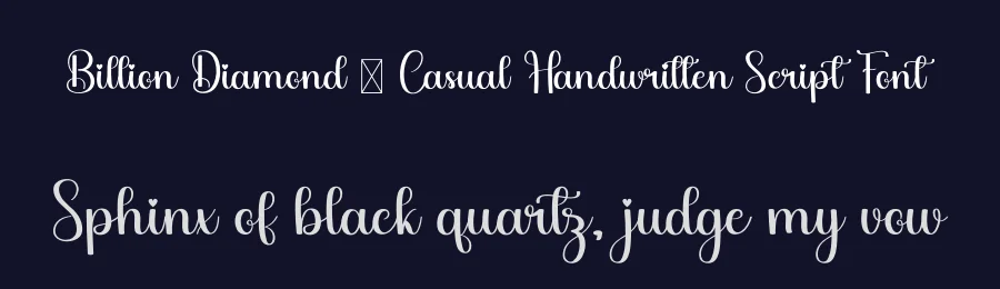 Billion Diamond – Casual Handwritten Script Font by freshtypeink — Script Handwritten Font — thumbnail 2