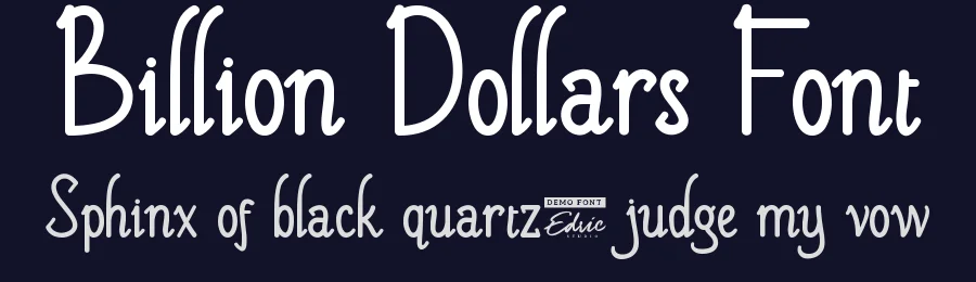 Billion Dollars Font by edricstudio — Display Font — thumbnail 2