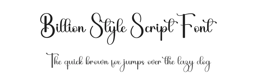 Billion Style Script Font by freshtypeink — Script Handwritten Font