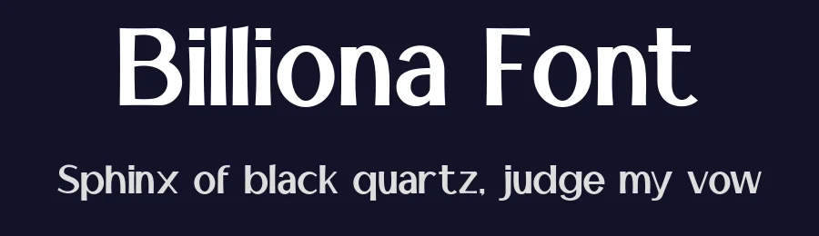 Billiona Font by Wasabib Type Foundry — Sans Serif Font — thumbnail 2