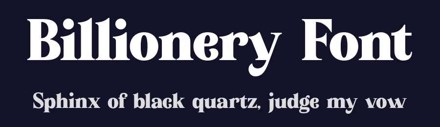Billionery Font by GraphicSauce — Serif Font — thumbnail 2