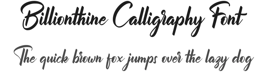 Billionthine Calligraphy Font by Ketikata Studio — Script Handwritten Font