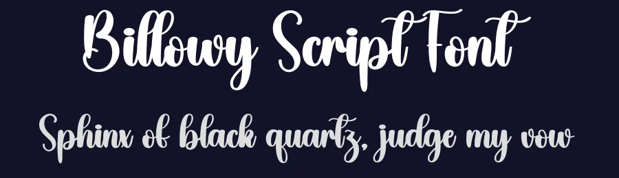 Billowy Script Font by creativeletter — Script Handwritten Font — thumbnail 2