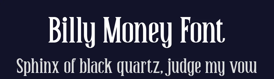 Billy Money Font by alit design — Serif Font — thumbnail 2