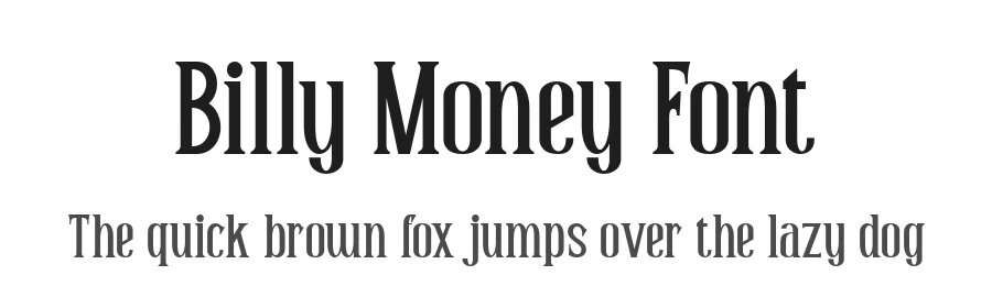 Billy Money Font by alit design — Serif Font
