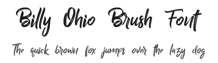 Billy Ohio Brush Font by alit design — Script Handwritten Font