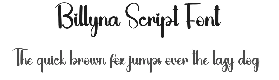 Billyna Script Font by andikastudio — Script Handwritten Font