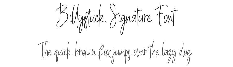 Billystuck Signature Font by Creatype Studio — Script Handwritten Font